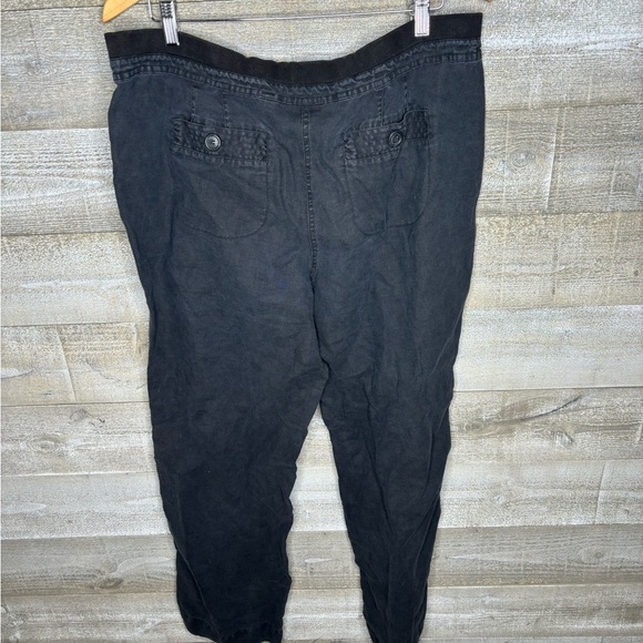 Chico's 100% linen lounge pants dark grey size 2 - Picture 3 of 4